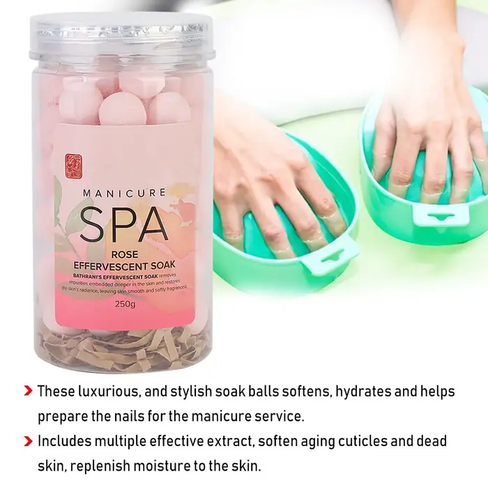 Boule de trempage effervescente pour manucure des ongles