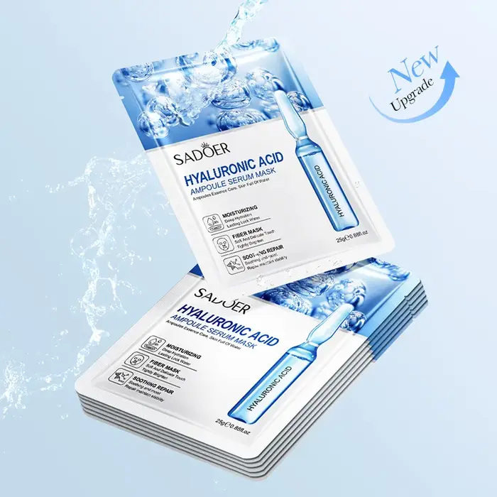 10 pièces SAODER acide hyaluronique masques pour le visage soins de la peau raffermissant hydratant masque Facial