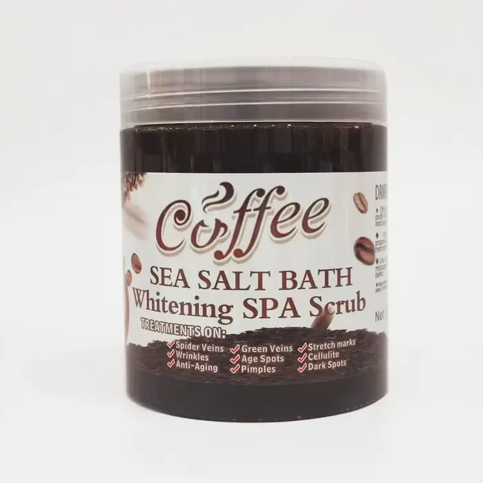 Sel de Bain Exfoliant et Blanchissant au Café 350g/680g – Gommage Corporel Nettoyant en Profondeur p