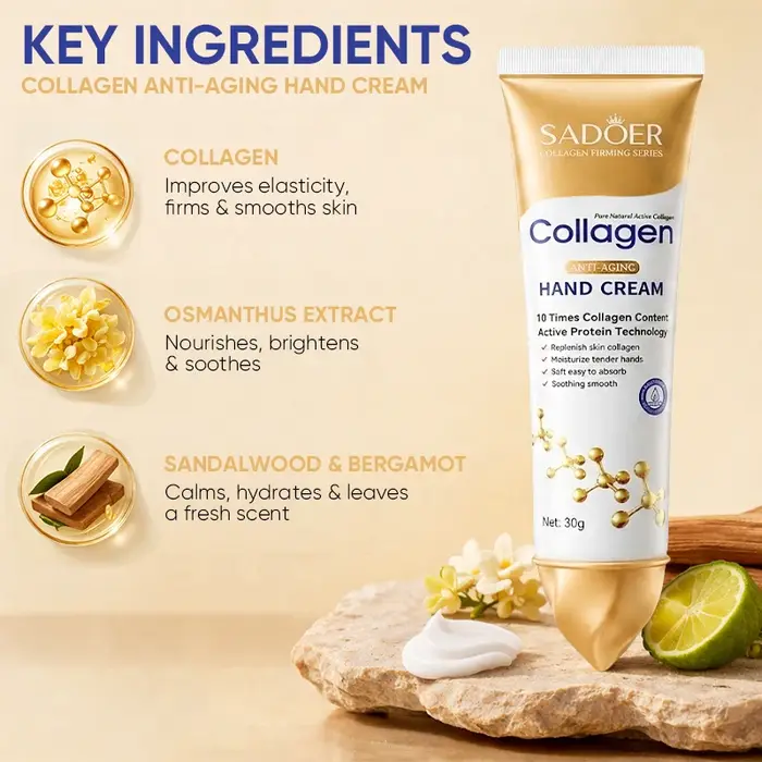 Crème pour les mains au collagène