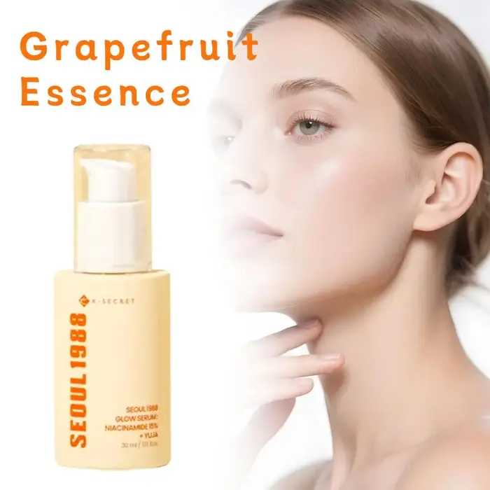 Sérum Visage Fermenté au Pamplemousse et au Riz SEOUL 1988 Hydratation Intense Anti-Rides Resserre les Pores Soin Réparateur de la Barrière Cutanée 30ML
