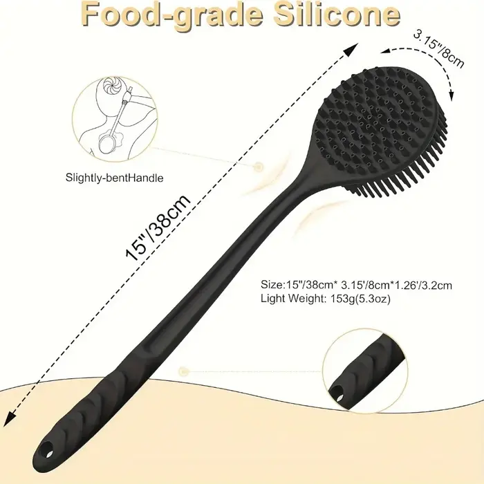 Brosse exfoliante douce pour le dos en silicone