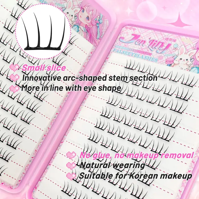 【Style K-pop 2.0】Faux cils autocollants - Pas besoin de colle, faciles à porter en quelques secondes