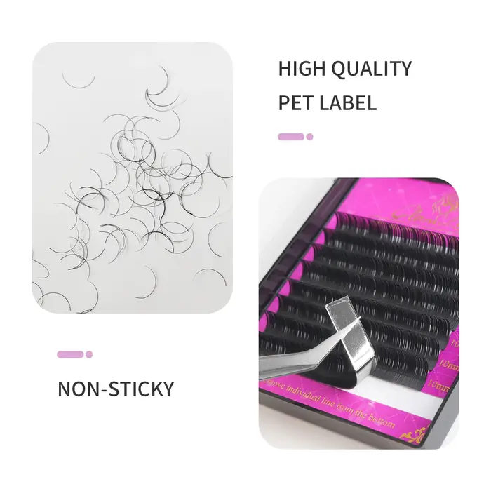 Glamlspatule-Extension de cils en vison naturel, 16 rangées, courbure BCCCD, faux cils individuels h