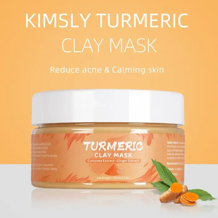 Masque Facial au curcuma, thé vert, Rose, avocat, masques de boue d'argile, élimination hydratante,