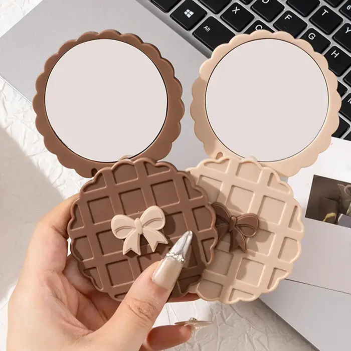Mini miroir de poche Portable de voyage pour femmes, petit miroir en verre de haute qualité, miroir 