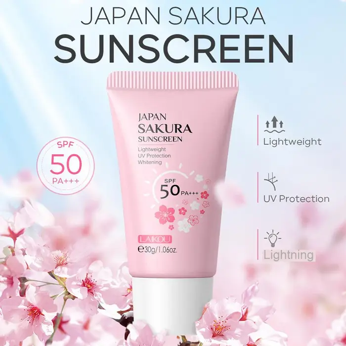 Sakura crème solaire SPF50 bloc solaire pour le visage Lotion d'isolation crème protecteur de peau é