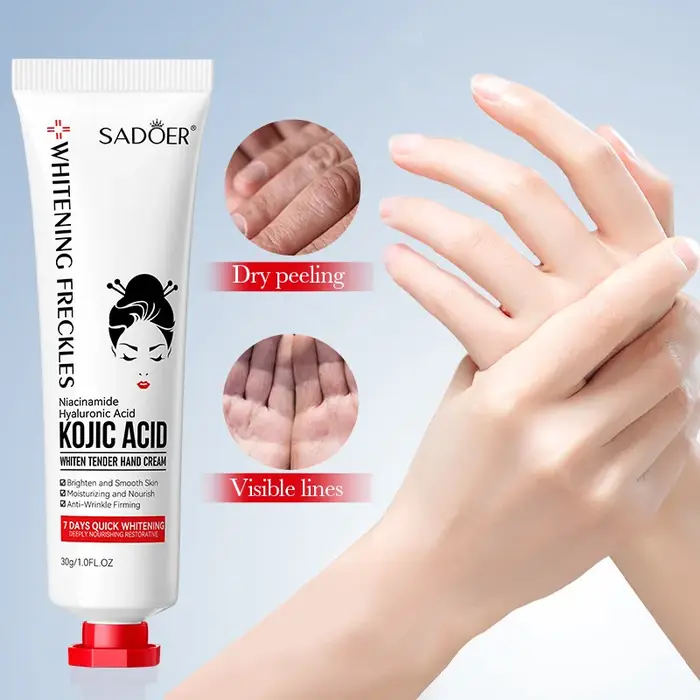 SADOER crème pour les mains à l'acide kojique hydratant nourrissant éclaircissant crèmes pour les ma