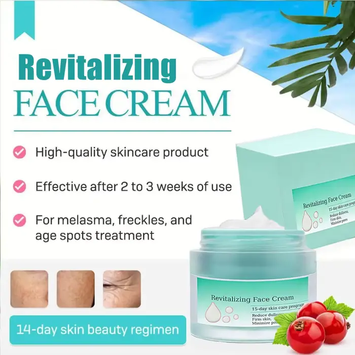 Crème revitalisante pour renouvellement du visage
