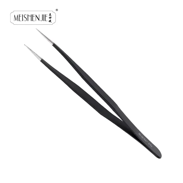 MEISHENJIE-Pince à épiler en acier inoxydable pour faux cils, outil de maquillage pour extensions d'