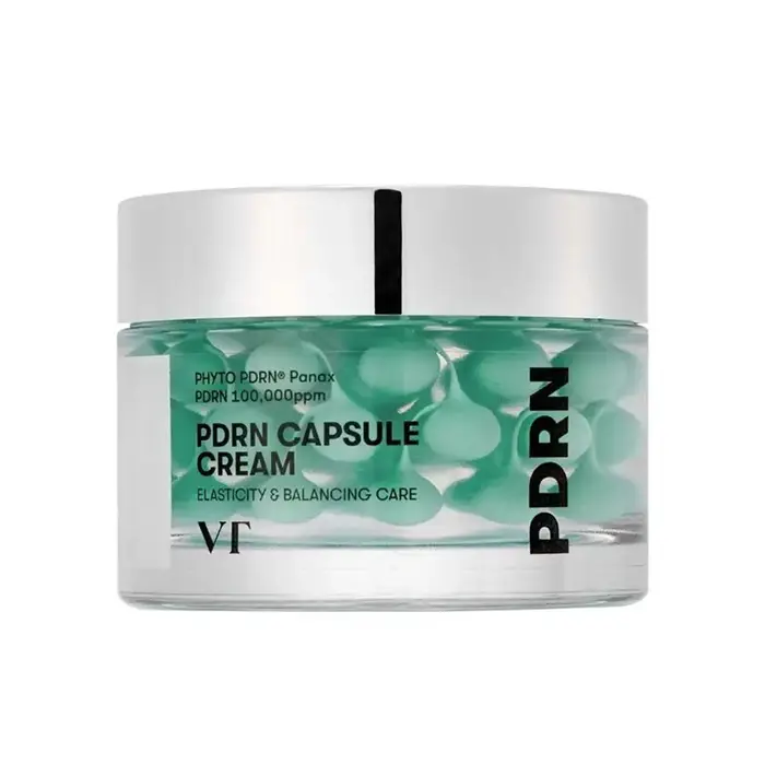 Crème en capsules PDRN VT Cosmetics 100 : hydrate en profondeur, renforce la barrière cutanée et écl