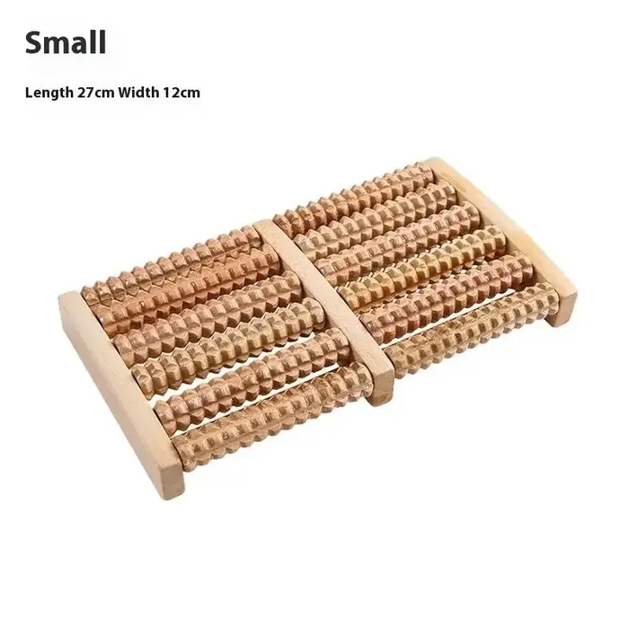 Rouleau de massage des pieds en bois à base de réflexologie, pour soulager le stress et la douleur, 