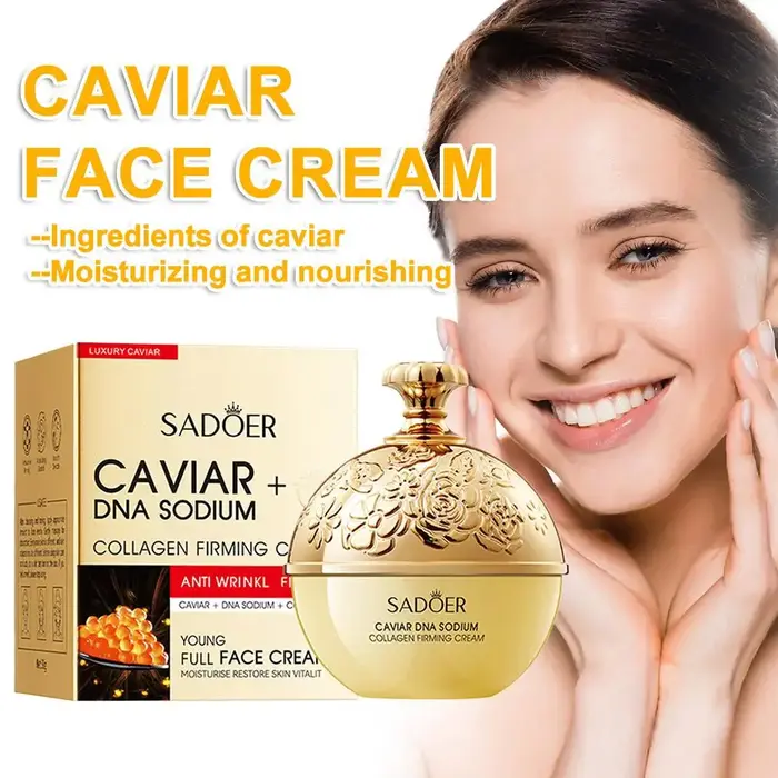 SADOER Caviar DNA Sodium Collagène Frming Crème pour hydrater nourrir Anti-âge Soins de la peau 30g