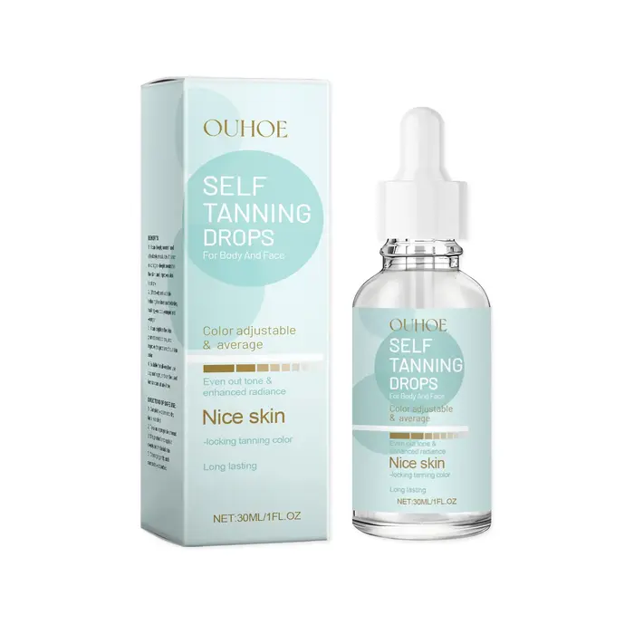 Gouttes autobronzantes bronzées sans soleil