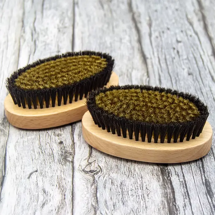 Brosse corporelle sèche en poils naturels et fil de cuivre