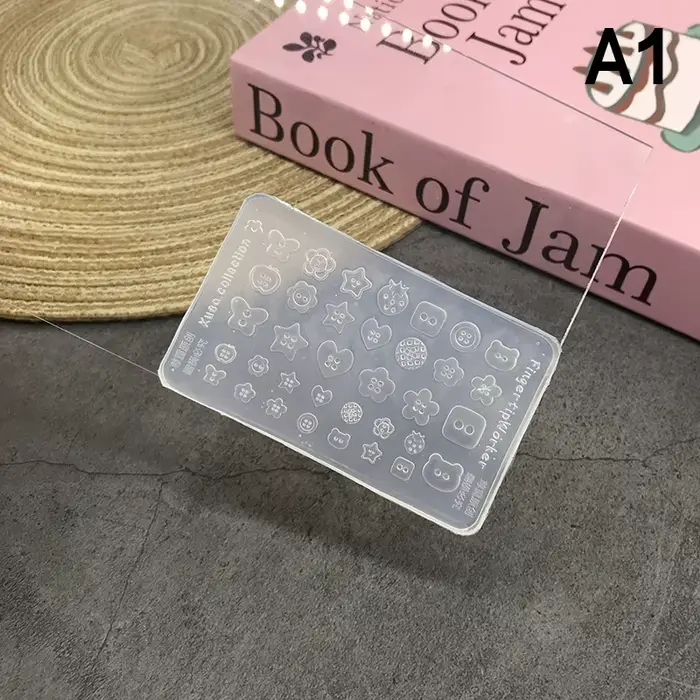 Moule à ongles en Silicone, bouton papillon de dessin animé, serrure à clé, accessoires de décoratio