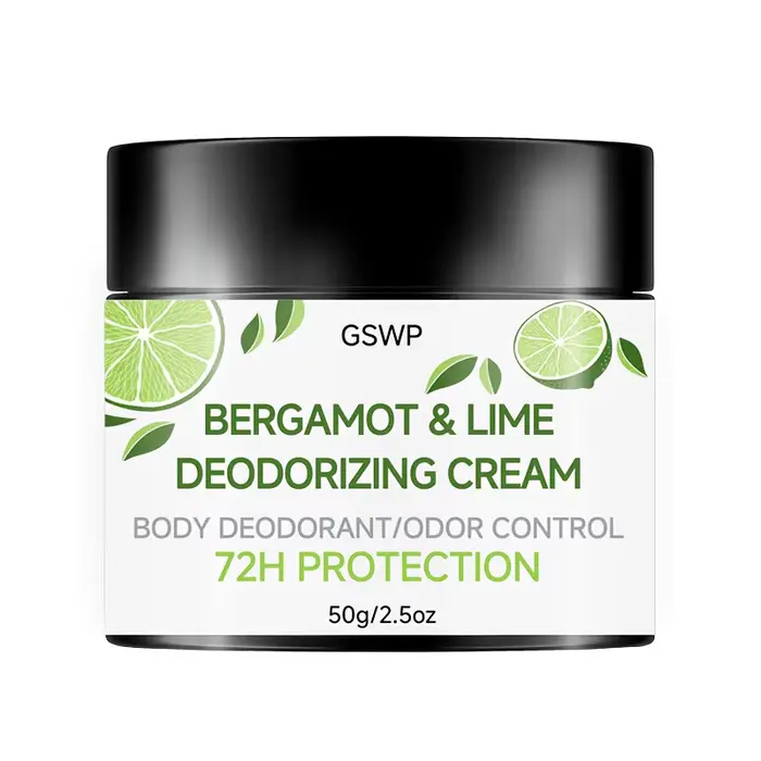 Crème déodorante GSWP Bergamote & Citron Vert, déodorant corporel complet, offre une protection anti