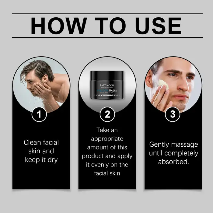Crème raffermissante pour le visage East Moon pour hommes
