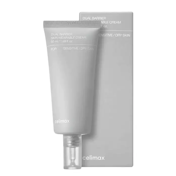 Crème réparatrice double barrière Celimax coréenne, apaise la sécheresse et les rougeurs, réduit les