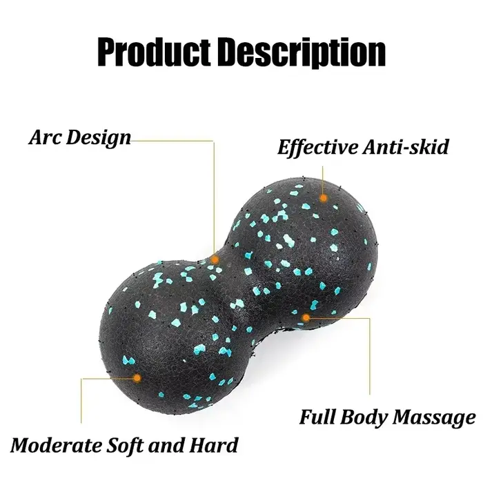 EPP 8cm boules d'arachide Massage corporel balle de Fascia haute densité Relaxation musculaire crosse Fitness Yoga boule de Myofascia soulager la douleur