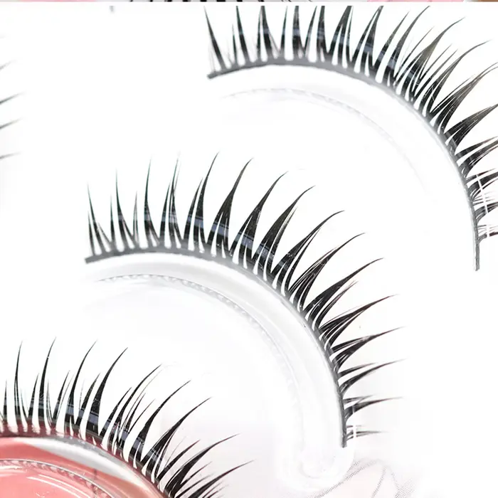 5 paires de faux cils bande vaporeux faux cils naturel pointu vaporeux épais cils pour utilisation j