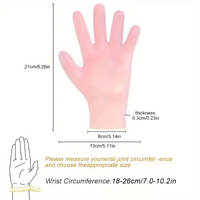 2 paires de gants en silicone réutilisables pour mains sèches