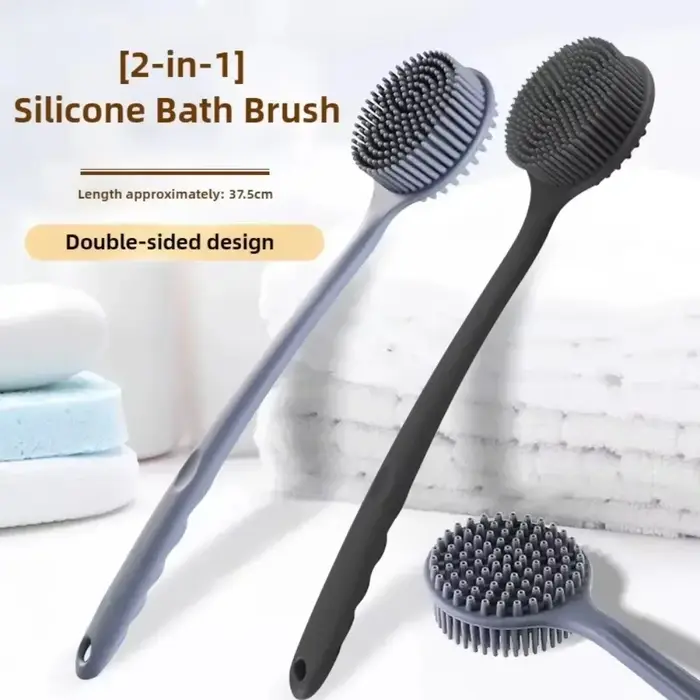 Brosse à récurer pour dos doux, masseur de peau en Silicone, brosse à récurer pour bain-douche avec 