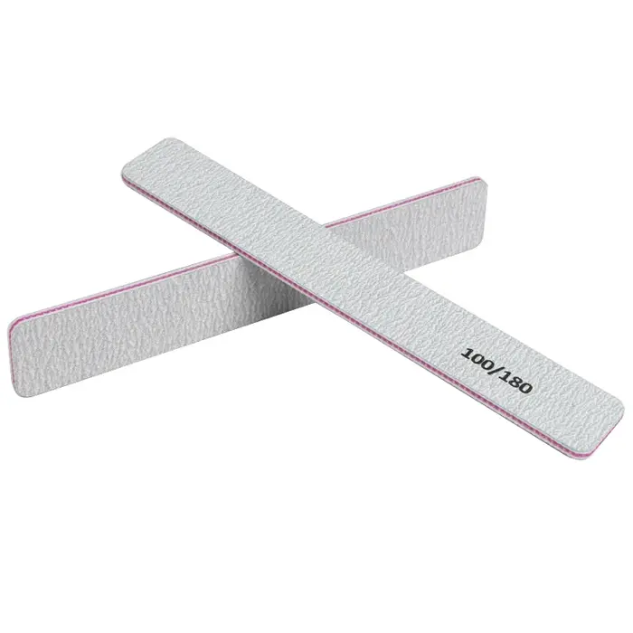 Tampon de lime à ongles gris 100/180, carré droit, Lime a Ongle, limes de ponçage pour manucure, dis