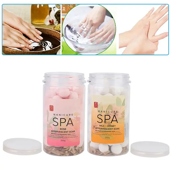 Boule de trempage effervescente pour manucure des ongles