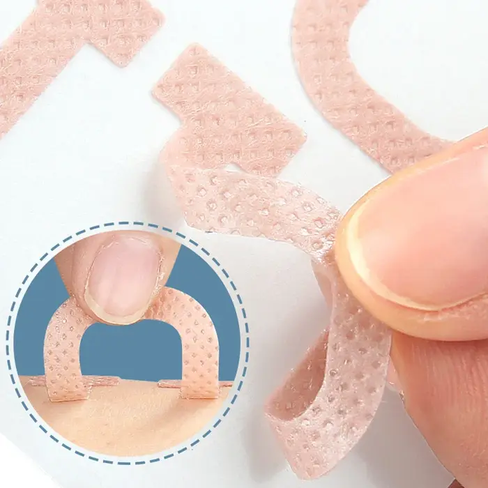 Autocollants de traitement des ongles incarnés
