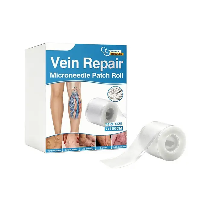 Rouleau de patchs micro-aiguilles réparateurs de veines, ruban de soin pour les jambes aux ingrédien