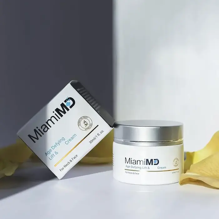Crème pour le cou anti-âge Miami MD 50 ml, essence végétale naturelle, antioxydante, hydratante longue durée, soin liftant pour la peau