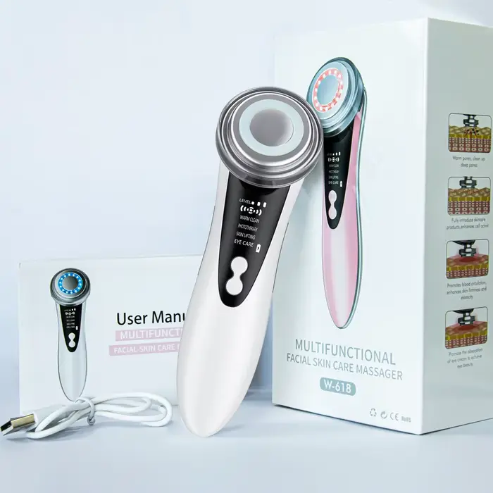 Masseur Facial galvanique 5 en 1, Machine de Lifting du visage, raffermissement de la peau, thérapie