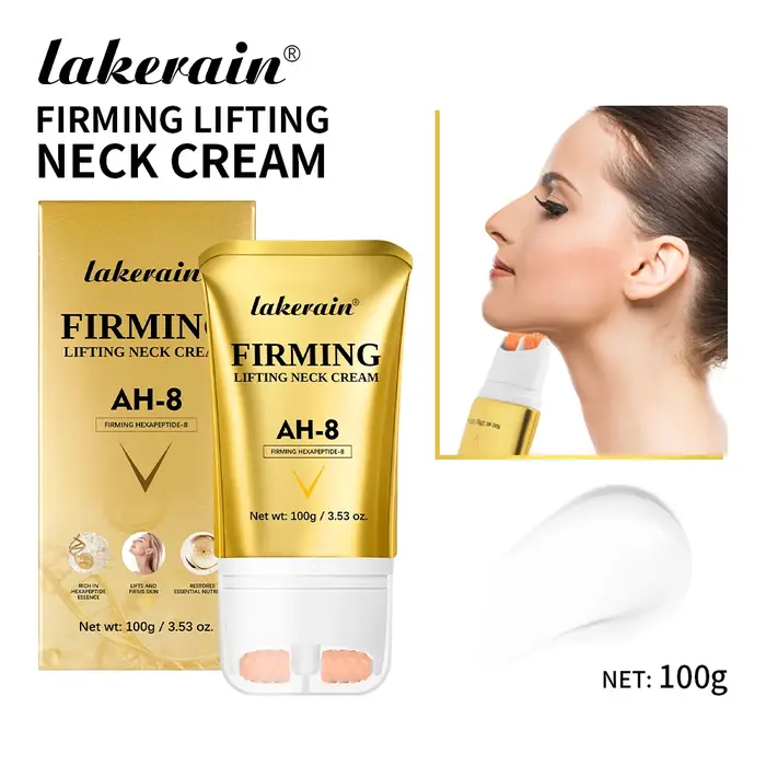 La crème pour le cou raffermissante et non collante AH-8 hydrate en profondeur, lisse et raffine la