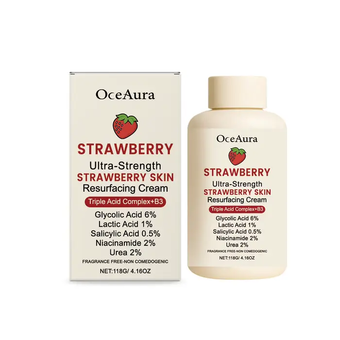 Crème pour le corps à lueur de fraise avec Niacinamide acide salicylique exfoliant hydratant peau li