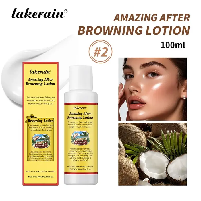 Lotion bronzante effet hâle durable, améliorant la texture de la peau, booster de bronzage, maquilla