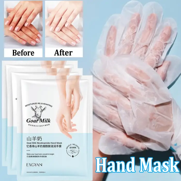 Masque pour les mains au lait de chèvre