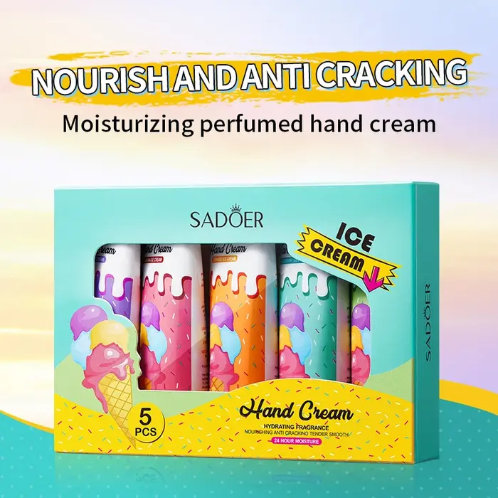 SADOER crème glacée pour les mains 5 pièces/ensemble hydratant réparateur Anti-séchage lotion pour l