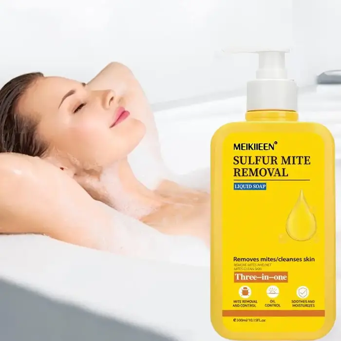 Gel Douche Exfoliant Anti-Acariens au Soufre