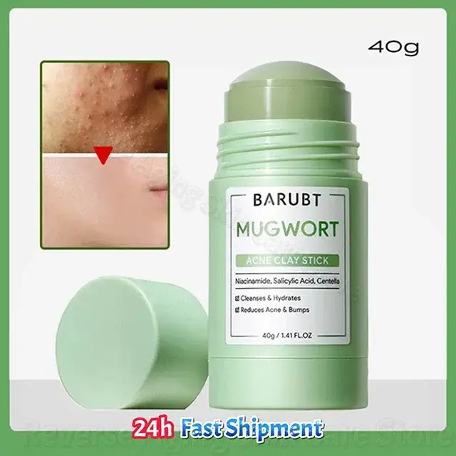 Masque Nettoyant au Mugwort Volcanique d'Alaska en Stick – Réduit les Pores, Élimine l'Acné et les P