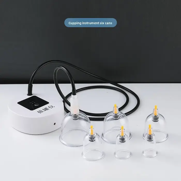 Masseur électrique à ventouses sous vide avec 6/12 tasses, fonction de chauffage par aspiration pour