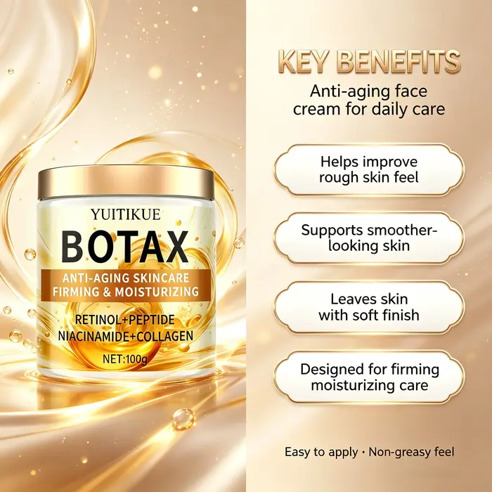 YUITIKUE BOTAX Crème Anti-âge 100g - Peptide de Rétinol Niacinamide Collagène