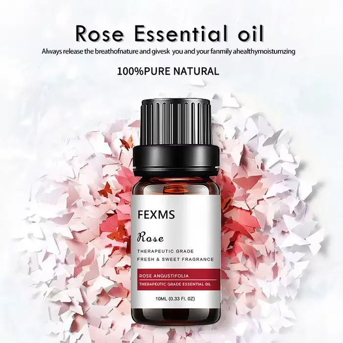 Huile essentielle de Rose biologique pour diffuseur, 100% Pure, aromathérapie, parfum de Rose, quali