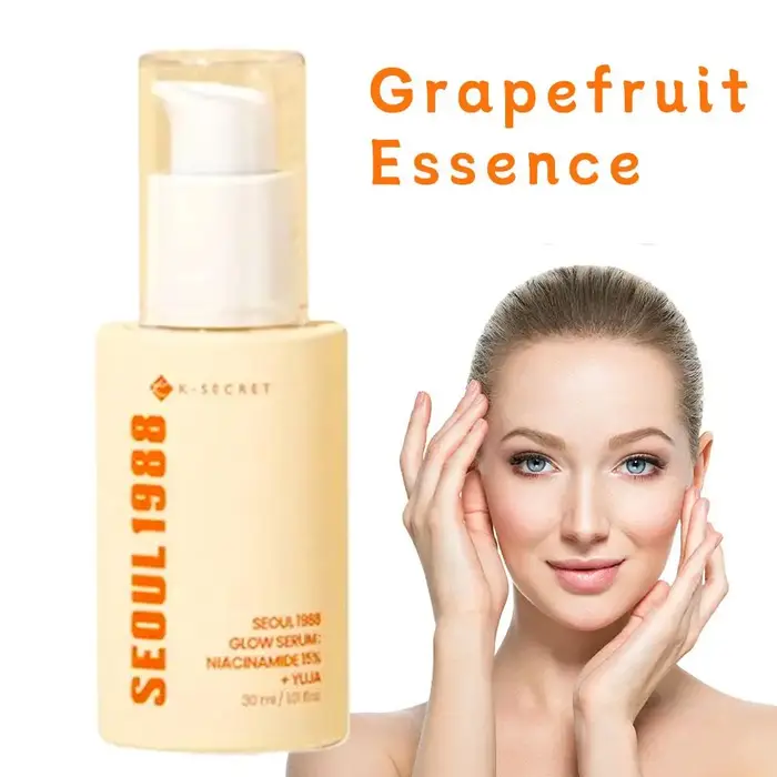 Sérum Visage Fermenté au Pamplemousse et au Riz SEOUL 1988 Hydratation Intense Anti-Rides Resserre les Pores Soin Réparateur de la Barrière Cutanée 30ML