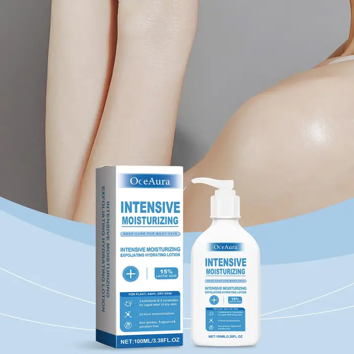Lotion pour le corps de guérison intensive pour peaux sèches - Hydratant exfoliant Soin pour la peau non grasse
