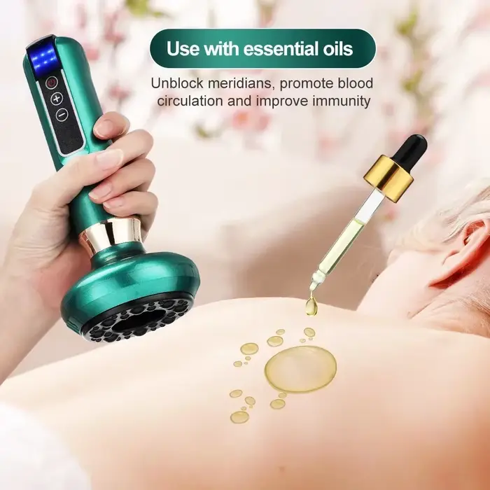 Masseur électrique tricolore GuaSha Anti-Cellulite ventouse sous vide beauté santé grattage chaleur 