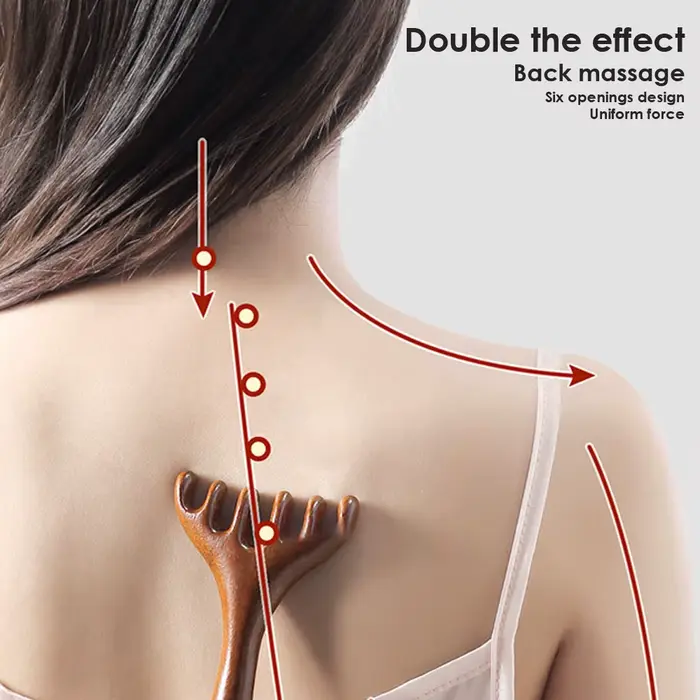 Peigne de Massage méridien en bois