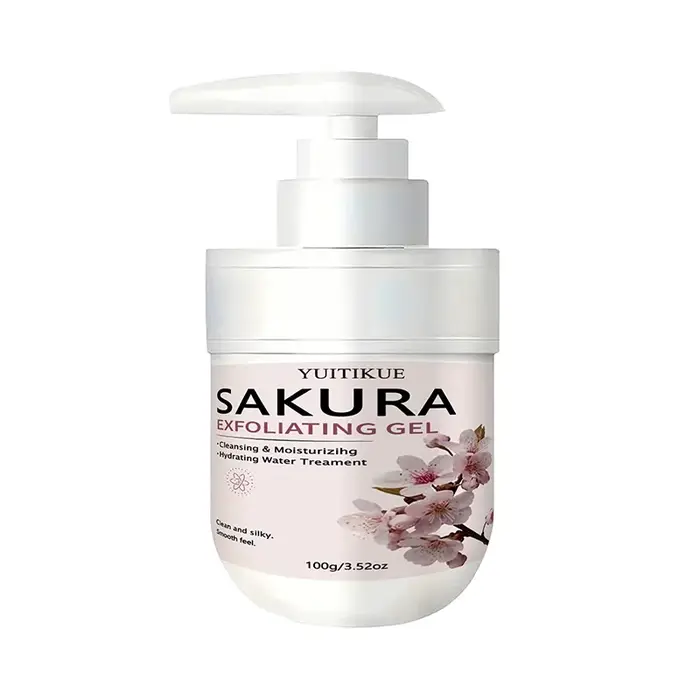 Gel exfoliant Sakura YUITIKUE |   Nettoyage et hydratation pour une peau soyeuse et lisse |   Exfoli