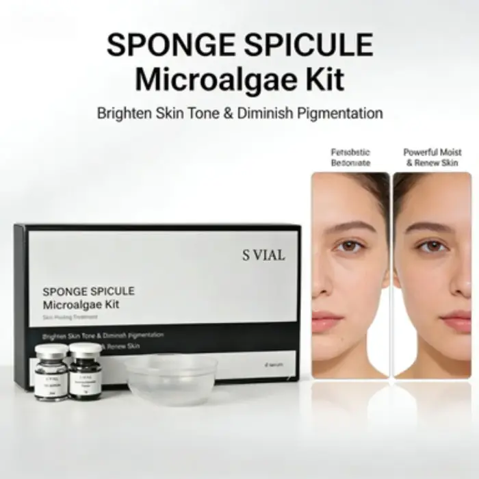 Kit de spicules d'éponge biomicrocristallines S VIAL pour nettoyer les pores