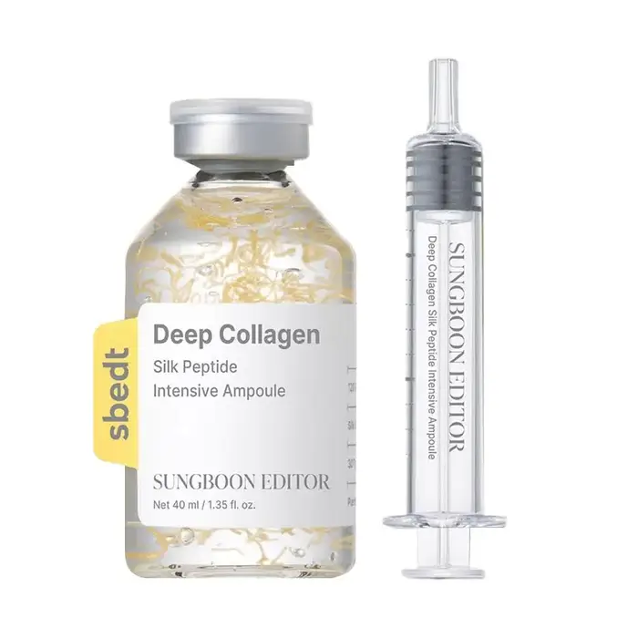 Ampoule de collagène profonde 40ml, Peptide de soie, sérum hydratant intensif pour le visage, Anti-â